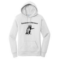 Expensive And Difficult Retro Funny Raccoon Women's Pullover Hoodie