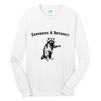 Expensive And Difficult Retro Funny Raccoon Tall Long Sleeve T-Shirt