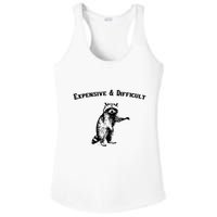 Expensive And Difficult Retro Funny Raccoon Ladies PosiCharge Competitor Racerback Tank