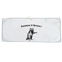 Expensive And Difficult Retro Funny Raccoon Large Microfiber Waffle Golf Towel