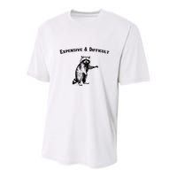 Expensive And Difficult Retro Funny Raccoon Youth Performance Sprint T-Shirt