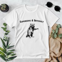 Expensive And Difficult Retro Funny Raccoon Premium T-Shirt