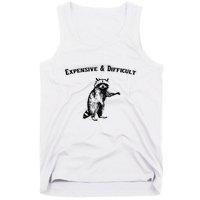 Expensive And Difficult Retro Funny Raccoon Tank Top