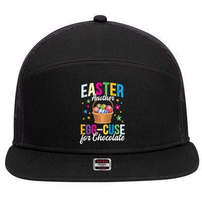 Easter Another Eggcool Giftcuse For Chocolate Choco Lover Sweets Gift 7 Panel Mesh Trucker Snapback Hat