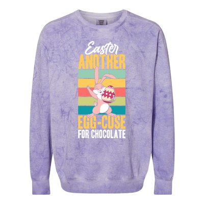 Easter Another Eggcute Giftcuse For Chocolate Choco Lover Sweets Cute Gift Colorblast Crewneck Sweatshirt