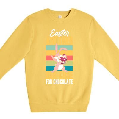 Easter Another Eggcute Giftcuse For Chocolate Choco Lover Sweets Cute Gift Premium Crewneck Sweatshirt