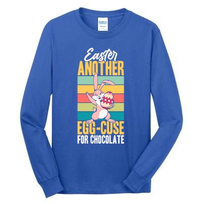 Easter Another Eggcute Giftcuse For Chocolate Choco Lover Sweets Cute Gift Tall Long Sleeve T-Shirt