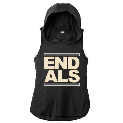 End Als Ladies PosiCharge Tri-Blend Wicking Draft Hoodie Tank