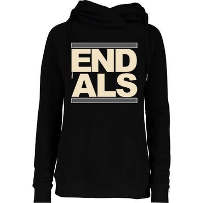 End Als Womens Funnel Neck Pullover Hood