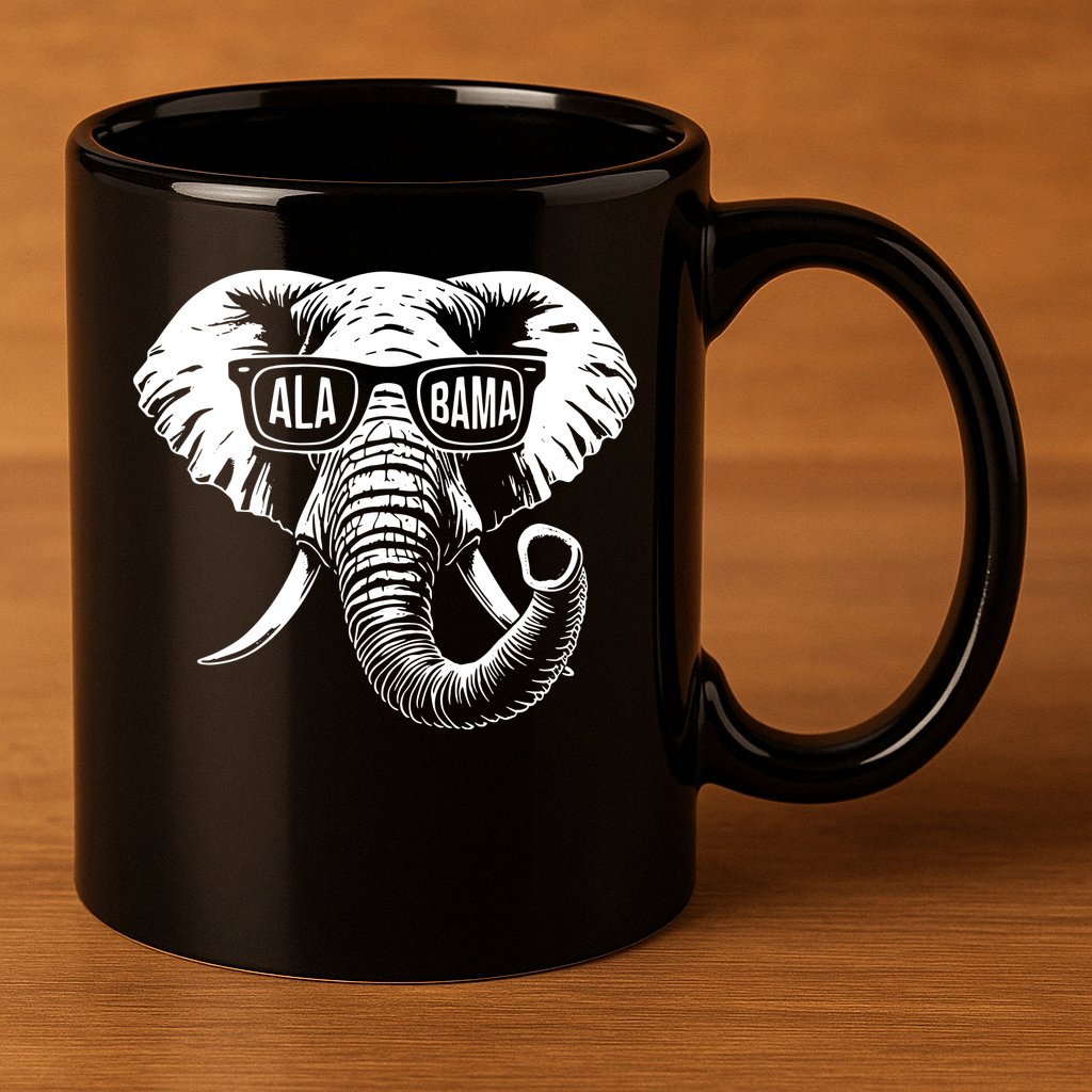 Elephant Alabama 11oz C Handle Ceramic Mug
