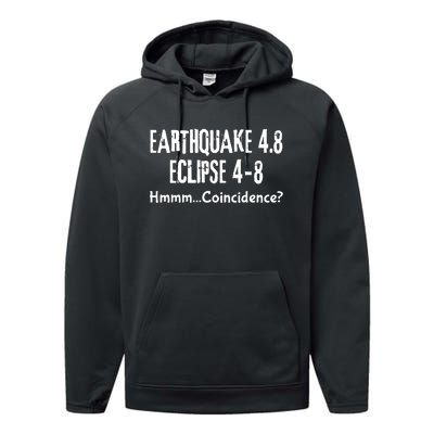 Earthquake And Eclipse A Coincidence Performance Fleece Hoodie