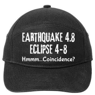 Earthquake And Eclipse A Coincidence 7-Panel Snapback Hat