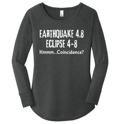 Earthquake And Eclipse A Coincidence Women's Perfect Tri Tunic Long Sleeve Shirt