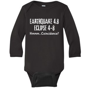 Earthquake And Eclipse A Coincidence Baby Long Sleeve Bodysuit