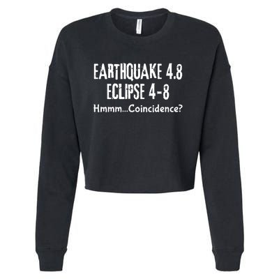 Earthquake And Eclipse A Coincidence Cropped Pullover Crew