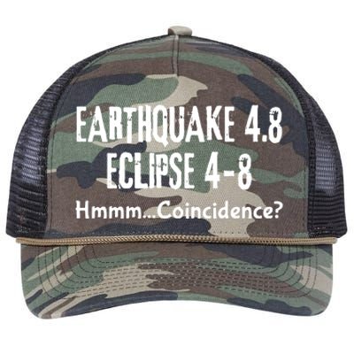 Earthquake And Eclipse A Coincidence Retro Rope Trucker Hat Cap