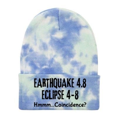 Earthquake And Eclipse A Coincidence Tie Dye 12in Knit Beanie