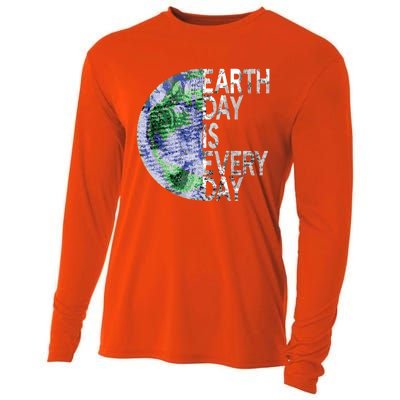 Environtal Awareness Earth Day Is Everyday Gift Cooling Performance Long Sleeve Crew