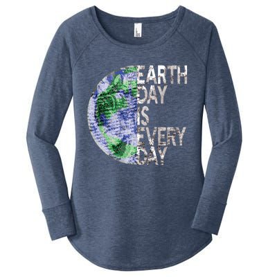 Environtal Awareness Earth Day Is Everyday Gift Women's Perfect Tri Tunic Long Sleeve Shirt