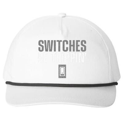 Electrician Art For Women Electrical Switch Electrician Snapback Five-Panel Rope Hat