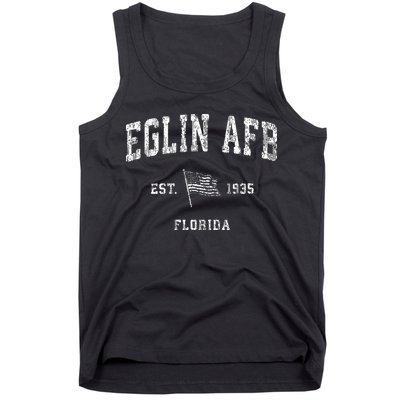 Eglin Afb Florida Fl Vintage Us Flag Sports Tank Top