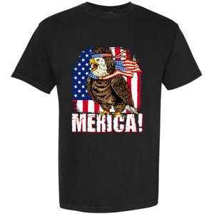 Eagle American Flag USA Flag Mullet Eagle 4th of July Merica Garment-Dyed Heavyweight T-Shirt