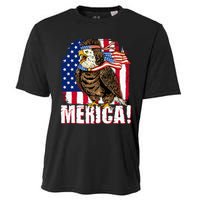 Eagle American Flag USA Flag Mullet Eagle 4th of July Merica Cooling Performance Crew T-Shirt