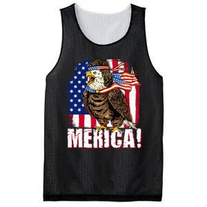 Eagle American Flag USA Flag Mullet Eagle 4th of July Merica Mesh Reversible Basketball Jersey Tank