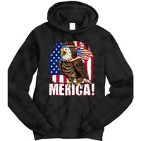 Eagle American Flag USA Flag Mullet Eagle 4th of July Merica Tie Dye Hoodie