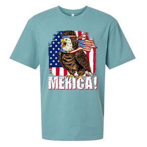 Eagle American Flag USA Flag Mullet Eagle 4th of July Merica Sueded Cloud Jersey T-Shirt