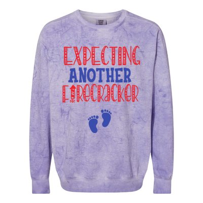 Expecting Another Firecracker Gift Colorblast Crewneck Sweatshirt