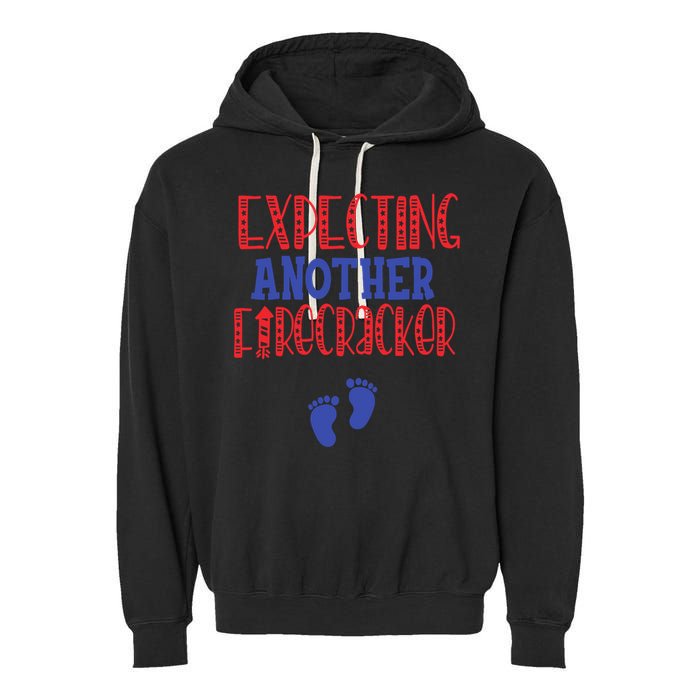 Expecting Another Firecracker Gift Garment-Dyed Fleece Hoodie