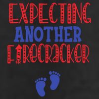 Expecting Another Firecracker Gift Garment-Dyed Fleece Hoodie