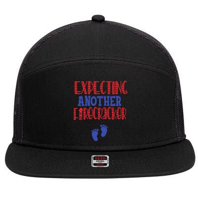 Expecting Another Firecracker Gift 7 Panel Mesh Trucker Snapback Hat