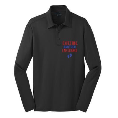 Expecting Another Firecracker Gift Silk Touch Performance Long Sleeve Polo