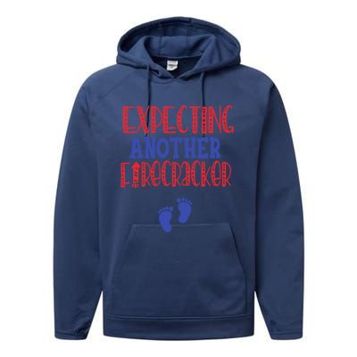 Expecting Another Firecracker Gift Performance Fleece Hoodie