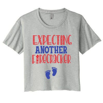 Expecting Another Firecracker Gift Women's Crop Top Tee