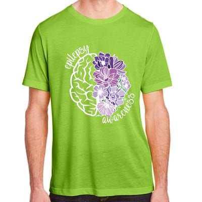 Epilepsy Awareness Floral Neurodiversity Adult ChromaSoft Performance T-Shirt