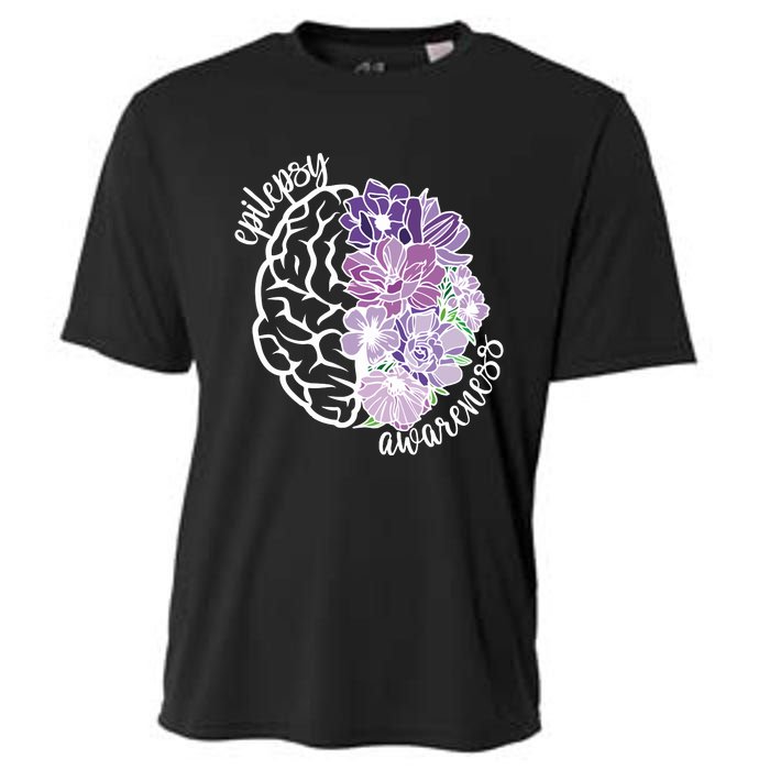 Epilepsy Awareness Floral Neurodiversity Cooling Performance Crew T-Shirt