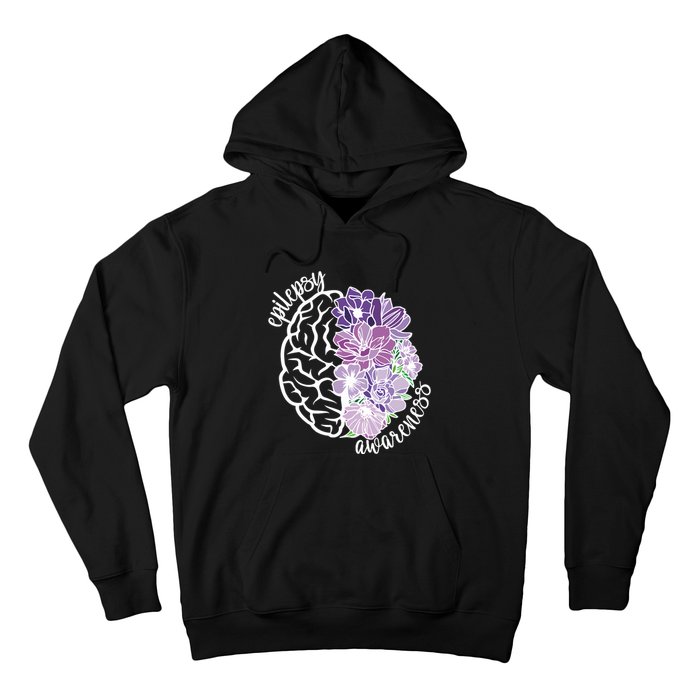 Epilepsy Awareness Floral Neurodiversity Hoodie