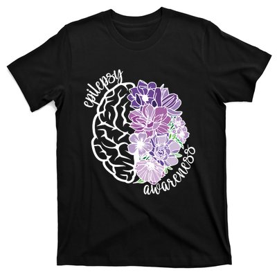 Epilepsy Awareness Floral Neurodiversity T-Shirt