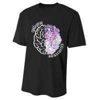 Epilepsy Awareness Floral Neurodiversity Performance Sprint T-Shirt