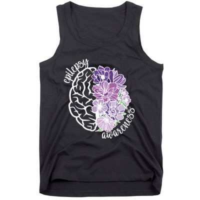 Epilepsy Awareness Floral Neurodiversity Tank Top