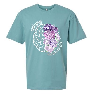 Epilepsy Awareness Floral Neurodiversity Sueded Cloud Jersey T-Shirt