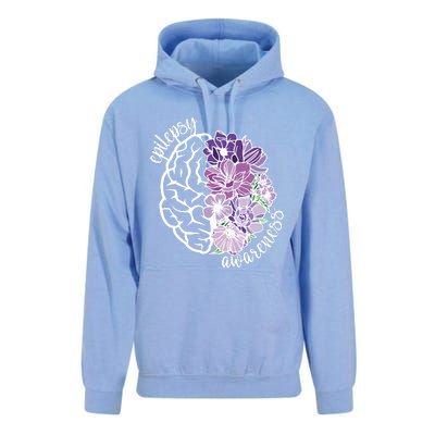 Epilepsy Awareness Floral Neurodiversity Unisex Surf Hoodie