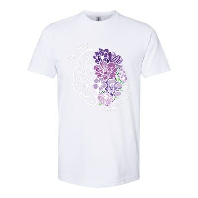 Epilepsy Awareness Floral Neurodiversity Softstyle CVC T-Shirt