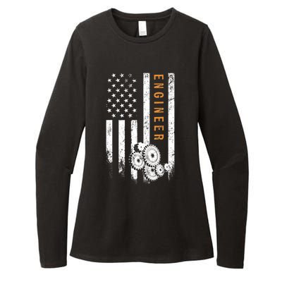 Engineer American Flag Design Engineering Womens CVC Long Sleeve Shirt