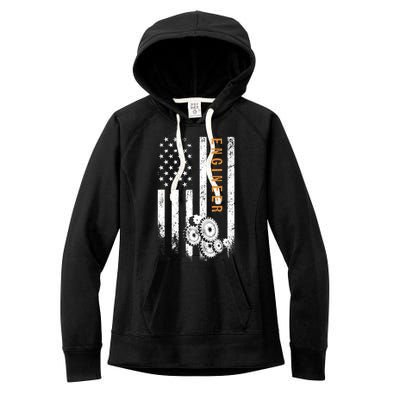 Engineer American Flag Design Engineering Women's Fleece Hoodie