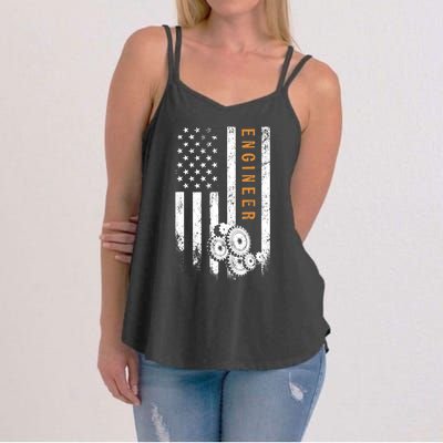 Engineer American Flag Design Engineering Women's Strappy Tank