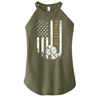 Engineer American Flag Design Engineering Women's Perfect Tri Rocker Tank